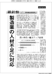 産業TREND/羅針盤 野村総合研究所(129)【自動化】製造業の人材不足に対応