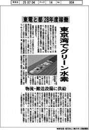 東京湾でグリーン水素 東電と都、製造設備28年度稼働