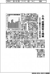 小糸、来年度の設備投資4割減 自動化などで効率改善