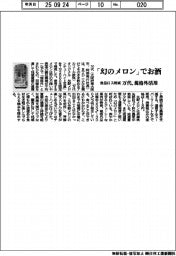 万代/「幻のメロン」でお酒、食品ロス削減 規格外活用