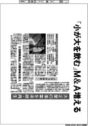 地域TREND/「小が大を飲む」M&A増える 大企業の事業を承継・再生