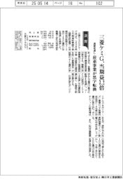 三菱ケミGの通期見通し、当期益3.2倍 炭素事業が黒字転換