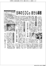 日本のSDGs まだら模様
