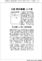 大阪の異形棒鋼、ジリ安