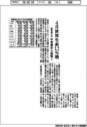 乗用車8社の4月世界生産、3.2%増 中東悪化も底堅く