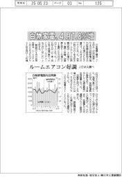 4月の白物家電国内出荷、7・8%増 JEMA調べ