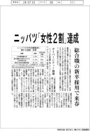 ニッパツ「女性2割」達成 総合職の新卒採用で来春