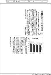 粗鋼生産、3年連続減 昨年度8295万トン