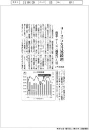 リース取扱高、5カ月連続増 2月、商業・サービス機器けん引