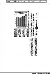 トヨタ、世界生産の来年計画1000万台超 国内350万台、供給網維持