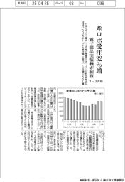 1-3月期の産ロボ受注、32%増 電子部品実装機が回復