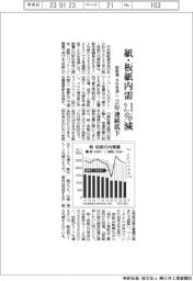 今年の紙・板紙内需、2.1%減 2年連続低下 製紙連見通し