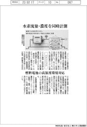 パナソニック、水素流量・濃度を同時計測 燃料電池の高湿度環境対応