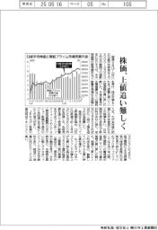 株価、上値追い難しく