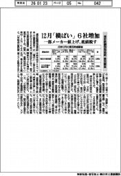 浦安鉄鋼団地協組の景況調査　１２月「横ばい」６社増加