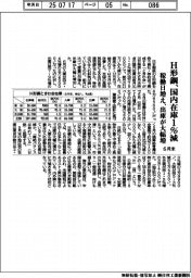 Ｈ形鋼、６月末国内在庫１％減　稼働日増え、出庫が大幅増