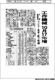 １０月の工作機械受注、１７％増　外需最高更新　アジア・北米・欧で堅調