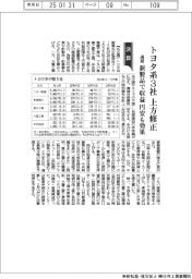 トヨタ系部品５社の通期見通し、３社上方修正　新製品で収益、円安も効果