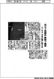 名大・旭化成、高分子高錬体を無傷で観察　分布計測に新手法