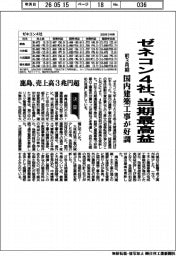 ゼネコン４社の前３月期、当期最高益　国内建築工事が好調