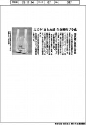 スズキ、「まとめ袋」を生分解性プラ化　個包装の部品出荷用