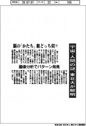 東北大、脳の「かたち」親どっち似！？　画像分析でパターン発見