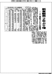 ４―９月期の新車販売、２年ぶり増　認証不正の反動増