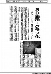 ヴァイナス、３Ｄ表示＋グラフ化　流体解析ソフト
