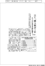 ＨＶ、購入検討１位　自工会が昨年度の乗用車動向調査