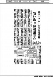 ＪＡＥＲＡ、廃ワイヤハーネス共同出荷　買い取り価格を適正化、国外流出防ぐ