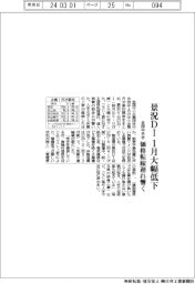 １月の中小景況DI、大幅低下　価格転嫁遅れ響く　全国中央会