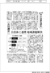 ２０２３中小白書を読む(３)人口減少　自治体と連携　地域課題解決