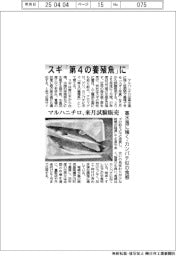 スギ「第4の養殖魚」に マルハニチロ、来月試験販売