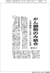 阪大など、がん細胞のみ結合　正常細胞に反応しない抗体