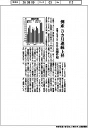 倒産、3カ月連続上昇　８月は８００件超　民間２社まとめ