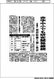 企業庁、赤字中小でも研究開発継続　税控除繰り越し検討