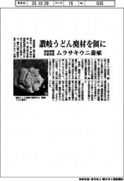 遊食房屋・多度津高、讃岐うどん廃材を餌にムラサキウニ養殖