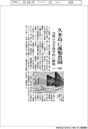 ロート製薬、久米島に藻類農園　自然の力を科学的に解明
