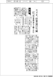 スズキの通期見通し、営業益２２％減　固定費増加など織り込む
