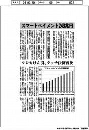 スマートペイメント３１年２４３兆円　クレカけん引、タッチ決済普及　野村総研、国内調査