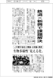ニュース拡大鏡／鉄道×新興で課題解決　ＪＲ東子会社と東急・小田急・西武