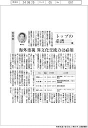 トップの系譜(162)カネカ 海外重視、異文化交流力は必須