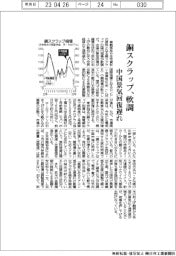 銅スクラップ、軟調　　中国景気回復遅れ