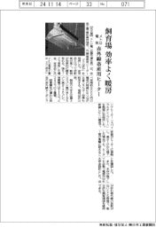 メトロ電気が赤外線畜産用ヒーター 飼育場を効率よく暖房