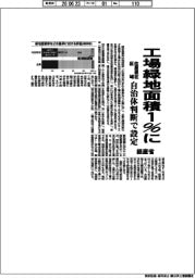 経産省、住居混在区域の工場緑地面積１％に　自治体判断で設定