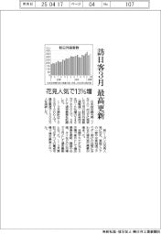 訪日客３月最高更新　花見人気で１３％増