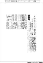 アサヒＧＨＤの前１２月期、最高益　国内外でビール好調