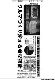 深層断面／クルマづくり変える金型技術　高意匠化・製造工程の脱炭素対応など