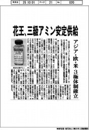 花王／三級アミン安定供給、アジア・欧・米　３極体制確立