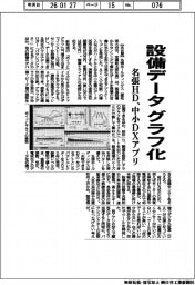 名張HD、中小ＤＸアプリ　設備データ　グラフ化